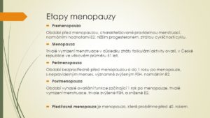etapy menopauzy