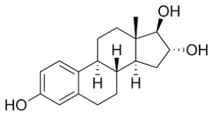 estriol, vzorec molekulární struktury
